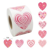 Amour en forme de coeur étiquette autocollant saint valentin emballage étanchéité mariage fête d'anniversaire Scrapbooking papeterie autocollants