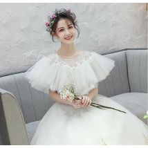 Femmes modernes dentelle Tulle châle Femme vestes robe de soirée manteau robe de mariée châle dentelle accessoires enveloppes de mariée Cape