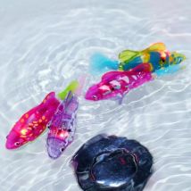 1 pièces Flash natation électronique poisson animal de compagnie bain jouets à piles nager robotique pour enfants baignoire pêche jouets couleur aléatoire
