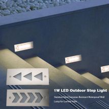 Lampe murale étanche 3W | Lumière d'extérieur d'étape, lumière d'angle de couloir de cour, lampe murale en acier inoxydable résistante à la Corrosion