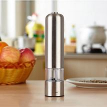 Moulin à poivre électrique | Moulin à sel électrique moulin à épices, Condimentos Conteiner moulin à grains, outil de cuisine en acier inoxydable, accessoires de cuisine