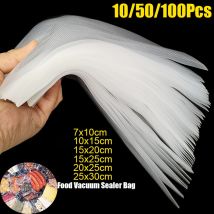 Sacs de scellage sous vide, 10 pièces, sacs de conservation des aliments frais, Support, ,