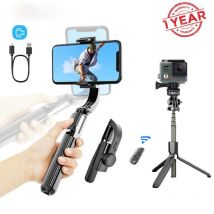OUTMIX L08 – perche à cardan pour Selfie, trépied pour caméra d&#39;action avec télécommande Bluetooth pour Smartphone Gopro
