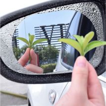 Miroir de voiture Film transparent | 2 pièces, Film de protection Anti-brouillard pour rétroviseur de voiture, imperméable à la pluie, autocollant de voiture,