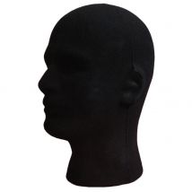Pratique mousse tête hommes Mannequin perruques lunettes chapeau présentoir support modèle noir mousse tête pour perruque tête avec support porte-perruque