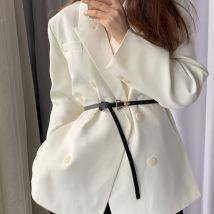 Ceinture fine en cuir pour femmes, nouvelle , boucle triangulaire, taille noire, pour Jeans, robe de , styliste, pour femmes, nouvelle
