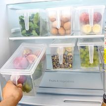 Cuisine réfrigérateur boîte de rangement organisateur Transparent en plastique réfrigérateur alimentaire oeuf fruits conteneur congélateur frais organisateur