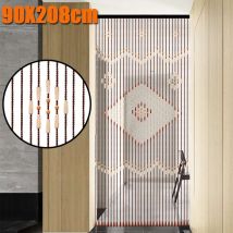 Rideau de porte rétro en bois, 31 lignes, pare-soleil pour porche, chambre à coucher, salon, salle de bain