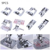 Singer Brother-jeu de pieds presseurs ourlet, Machine à coudre domestique, 9 pièces, accessoires de couture, pour accessoires de couture, # 15F