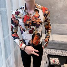 Chemise manches longues noire Humoristique pour Homme, Chemise De bal