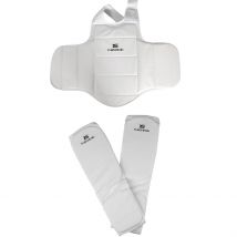 Gilet de protection de poitrine protecteur de taille de boxe + protège-tibia pour karaté Kick Boxing MMA entraînement de compétition