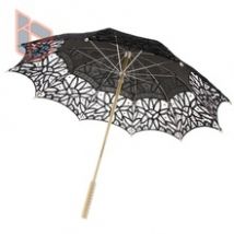 Blesiya Vintage artisanat coton dentelle Parasol parapluie mariage accessoire de mariée noir