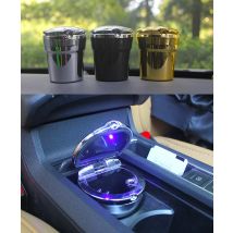 Cendrier de voiture universel avec lumières Led avec couverture personnalité créative voiture couverte à l'intérieur de la voiture fournitures de voiture multifonctions