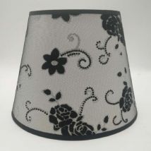 E27 DIA 25cm abajur pour lampes de table noir PVC impression abat-jour rond abat jour moderne couvercle de lampe pour lampe de table