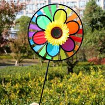 Moulin à vent tournesol tournoyant vent Spinner maison cour jardin décor enfants enfant jouet