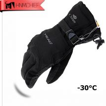 Gants de ski imperméables et anti-vent pour homme et femme,moufles de neige unisexes, de motoneige, d&#39;équitation et de snowboard, , ,