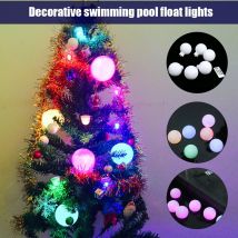 Piscine flottante lumières étanche remplaçable jouets de bain cellulaire avec trous suspendus pour piscine décor extérieur intérieur LAD