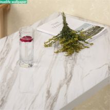Autocollants à motifs d'imitation de marbre | Papier peint autocollant épais et imperméable, autocollant mural pour décoration de meuble de cuisine