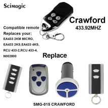 Crawford à distance EA433 2KS, EA433 4KS remplacement télécommande de porte de garage d'ouvreur Crawford télécommande portail électrique