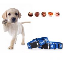 Chiens chats pour 4 mois efficace Anti puces & tiques & moustiques collier pour animaux de compagnie pour petits chiens 21-30cm bleu