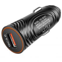 Chargeur de voiture USB 12-24V | Allume-cigare QC3.0, chargeur rapide de voiture, adaptateur électrique, style de voiture, pour moto, chargeur usb