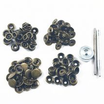 Clous à pression en métal | Boutons de couture, attaches à bouton-pression, vêtements artisanaux cuir de couture, vêtements vêtements + outil de fixation 50/15mm