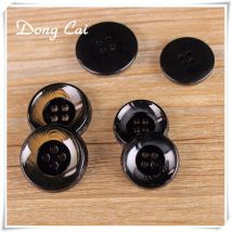 Manteau en résine pour hommes 10 pièces/lot | Boutons noirs 4 trous, accessoires de vêtements de couture, Trench vêtements pardessus, boutons DIY 25MM 30MM