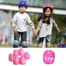 Ensemble d'équipement de protection pour enfants, universel, 7 pièces, trottinette confortable, Roller, genouillères et coudières
