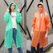 Neue Männer Frauen Wasserdichte Jacke PE Mit Kapuze Regenmantel transparent Klar Regen Mantel Poncho Regenbekleidung