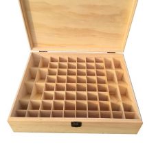 Boîte en bois de 68 grilles pour huile essentielle | Boîte de rangement d'huile essentielle, boîte multi-carré en bois massif, boîte d'huile essentielle