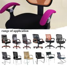 Couvre-accoudoir élastique coloré en Spandex | Ensemble de 2 pièces/ensemble housse de chaise d'ordinateur de bureau