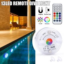 LED Submersible ampoule lumière sous-marine fontaine piscine lampe télécommande E2S