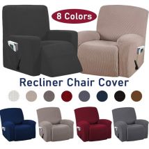 Housses de canapé extensible 8 couleurs | Housses de fauteuil extensible, lavable avec poche, protection de meuble antidérapant, couleur unie, Co