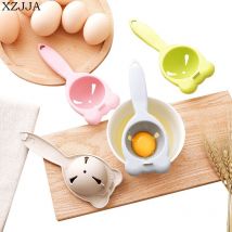 XZJJA 2 pièces de alimentaire paille de blé jaune d'oeuf séparateur de protéines mignon ours forme ustensiles de cuisine diviseurs d'oeufs