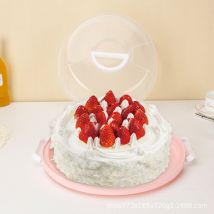 Boîte à gâteaux d'anniversaire en plastique Transparent épaissi Dessert fruits Cookie Mussy plateau alimentaire garder frais boîte Snack plaque couverture anti-poussière