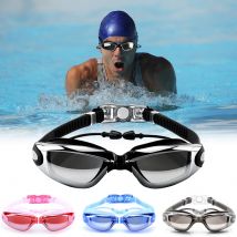 Lunettes de natation lunettes de natation lunettes de Protection pas de fuite Anti-buée Protection UV lunettes de natation avec bouchons d'oreilles dans le moule