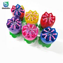 Bougie en forme de fleur pour anniversaire | Bougies décoratives pour gâteau Musical, pour enfants, décoration bricolage de gâteau pour fête de mariage