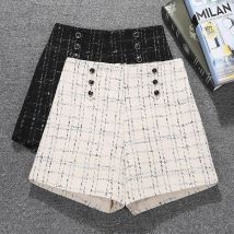 hiver automne femmes Plaid Shorts femme casual coréen Styles Sexy basique laine mince Shorts Q148