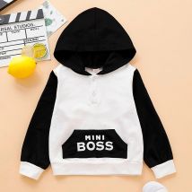 Enfant en bas âge enfants bébé garçons sweats capuches infantile lettre Blouse Hoodies personnalité à capuche vestes manteau automne et hiver chandail