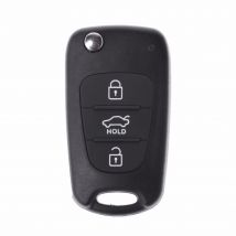Coque de télécommande 3 boutons noir | Boîtier de clé de voiture pour KIA Rondo Sportage Soul Rio, noir C45