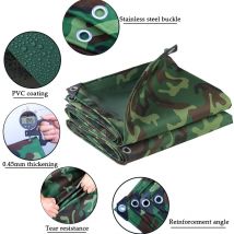 Jungle Oxford Camouflage bâche imperméable tissu extérieur PVC Camping tente voile robuste camion abri couverture cargaison Pile bâches