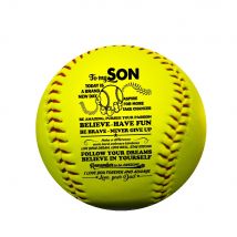 Carte d&#39;identité imprimée maman/mon fils du softball standard comme d&#39;anniversaire ou de noël, pour remise de diplôme