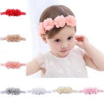 Bandeau élastique en mousseline de soie pour bébé fille, accessoires de cheveux, couvre-chef,