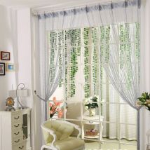 200Cm hauteur Pure couleur rideau salon fenêtre fini Tulle Pure Voile rideaux pour salon chambre Voilage rideaux
