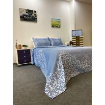 MYLINN couvre lit PANO bleu foncé