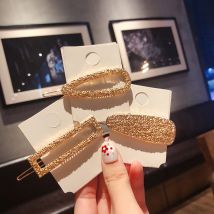 nouvelle géométrique goutte d'eau strass pince à cheveux filles or épingle à cheveux femmes cheveux accessoires griffe style outils