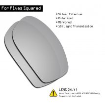 SmartVLT-lunettes de soleil polarisées | Lentilles de rechange pour Oakley Fives, carrées, argent et titane