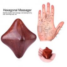 Boule de main hexagonale en bois de rose vietnamien, 1 pièce, boule de Massage méridien, équipement de soins de santé, anneaux d'acupression de Massage des tissus profonds