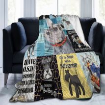 Love Schnauzer – couverture en flanelle pour chien, Plaid très , pour lit, voiture, canapé, animaux, toutes saisons