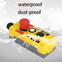 Interrupteur à boutons industriel étanche | Arrêt d'urgence pour grue électrique, coffret de commande de grue électrique, directe et gros